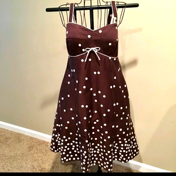 R & K Originals Dresses & Skirts - R&K Originals sz 16 Brown polka dot rockabil dress